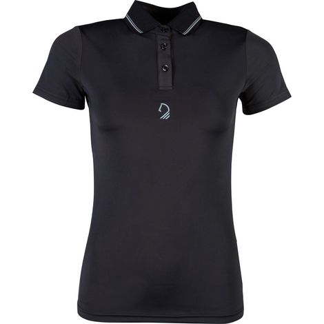 XXL, nero: Polo equitazione donna antisudore modello Limone