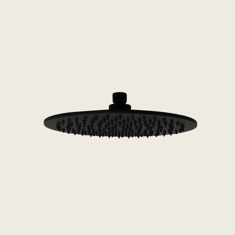 Exagonshop Soffione doccia 25 cm Smart tondo nero opaco