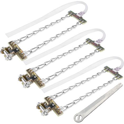 Tbest Pneu Chaîne À Neige, 3 pcs Pneu Anti-dérapant Chaîne En Acier Boue De Neige De Sécurité De Voiture Pneu Chaîne Clip-on pour Voiture Voiture Camion SUV(Small) (1/5)