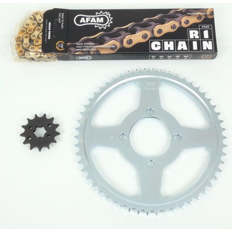 Kit chaîne Afam pour moto Yamaha 125 TTR LWE 2003 à 2020 13x54