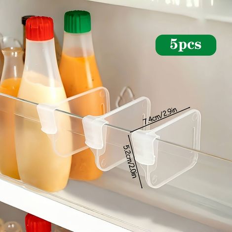 Extra dicke, transparente Türeinsätze für den Kühlschrank – 5-teiliges Set, für optimale Organisation der Küchenaufbewahrung (1/5)