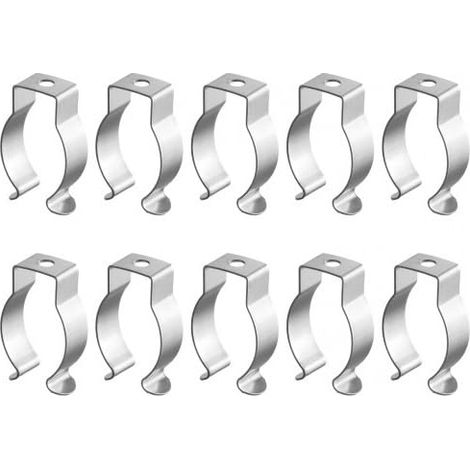 Lot de 10 Lampe-Clip Socket Support de Douille, Pinces à Ressort en Acier à Ressort, Patte de Fixation pour Tube, 35-40 mm, Adapté (1/5)