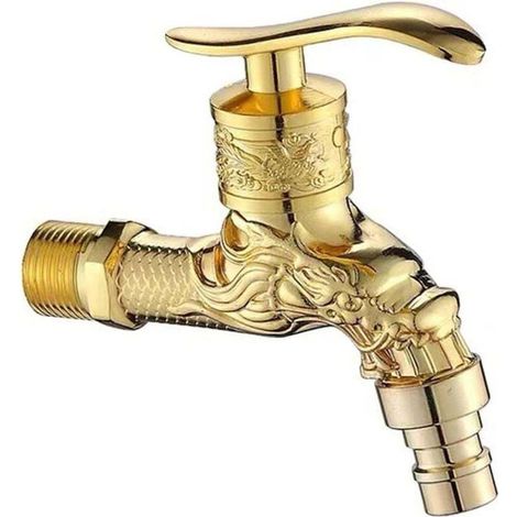 [NEVER USED]  Old Fashioned Faucet, Retro Wall Faucet, Outdoor Garden Faucet, Antique Faucet, Vintage Wall Faucet, Antique Copper Dragon Carved Faucet For Kitchen Bathroom Bath Garden Sink 1/2"
