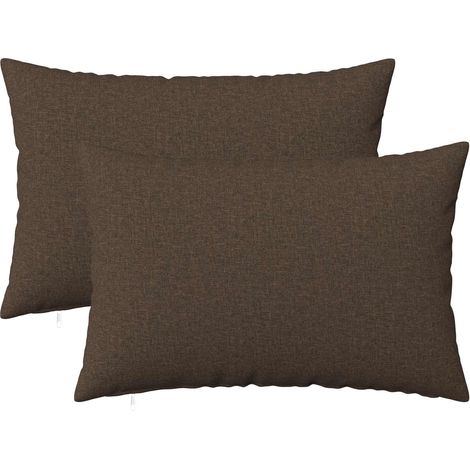 Housse de coussin 2 pc HEERLEN Taupe 50 x 75 cm Tissu vidaXL