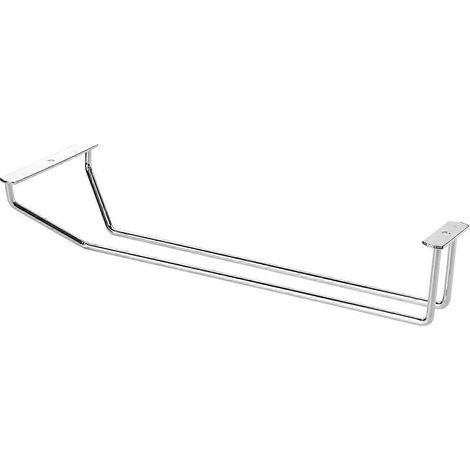 LEORX Wein- und Champagnerglashalter mit Schrauben (Silber) - 35 x 11 cm - Silber (1/4)