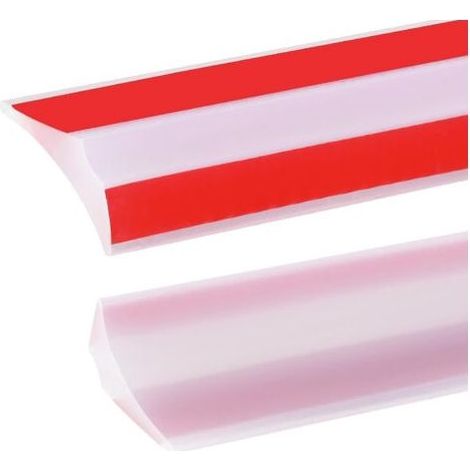 tira de sellado de silicona de 3 metros, barrera transparente para ducha, sello de agua para baño y cocina. (1/5)
