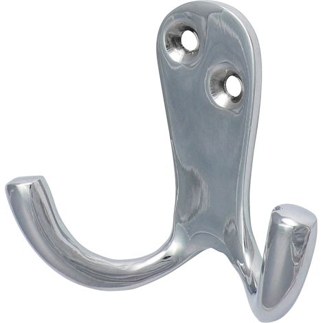 TIMCO Double Robe Hook Polished Chrome - 47 x 24mm