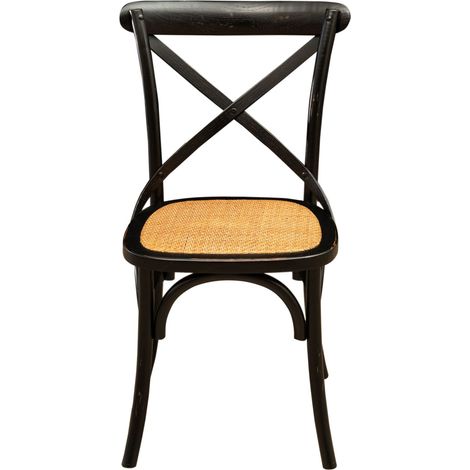 Küchenstuhl aus Holz 47x86x52 cm Moderner Rattanstuhl Rustikaler Thonet Stuhl Esszimmerstuhl Cross Vintage Stuhl Bistrostühle