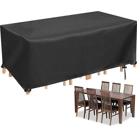 Nappe rectangulaire imperméable pour table de jardin, idéale pour l'extérieur. (1/5)