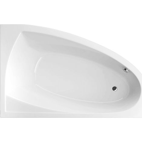 Excellent Baignoire d'angle Comfort - 160x100 cm - Blanc brillant - Design moderne et spacieux (1/2)