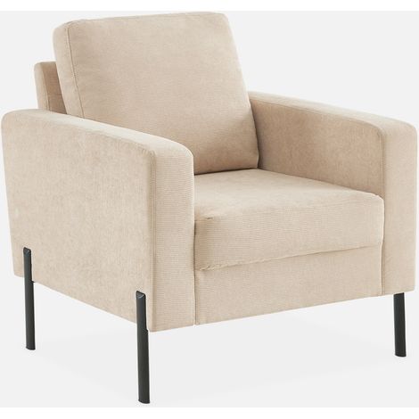 Sillón de pana y patas de metal (1/5)