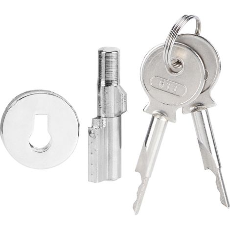 Serrure Pour Vitrine En Verre - Cylindre En Laiton - Alliage De Zinc - Pour Épaisseur 4-6mm - Lot De 1 (1/5)