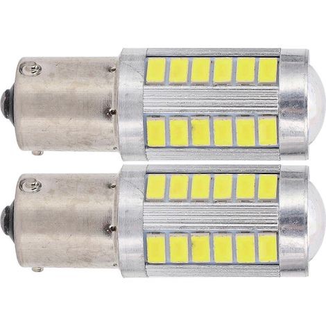 Ampoule LED 1156 pour voiture, ampoule haute performance 5630 33SMD pour clignotants, feux stop, feux arrière, feux de jour, feux antibrouillard, lumière blanche (1/5)
