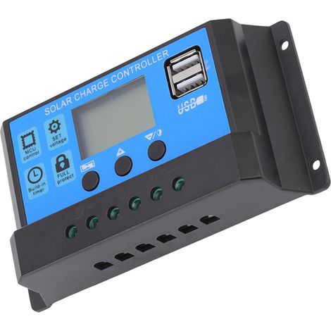 40-A-Solar-Laderegler für 12-V-/24-V-Solarmodule, zwei intelligente USB-Anschlüsse (1/5)