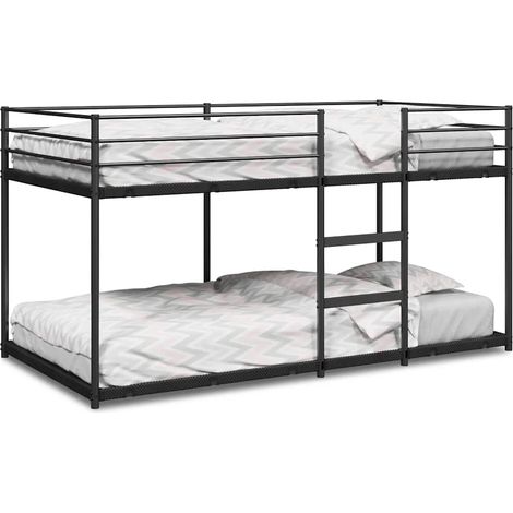 Maison Exclusive - Letto a Castello senza Materasso Nero 100x200 cm in Acciaio (1/5)