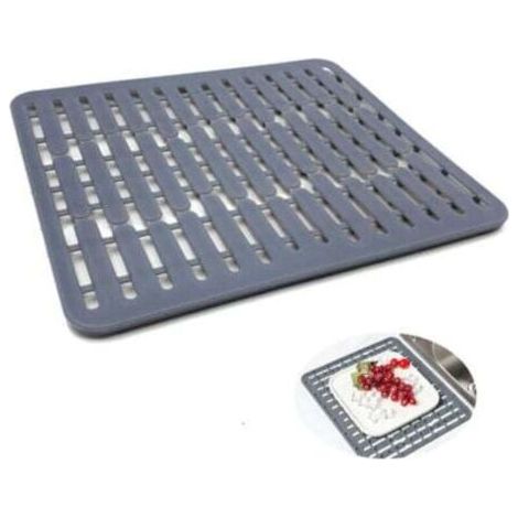 BUNTHAUS PA 32,5 x 28,7 x 1,1 cm, Gris - Tapis ou protège-évier en silicone - Petit modèle (1/4)