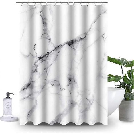 Rideau de douche effet marbre - 91 x 183 cm (1/5)