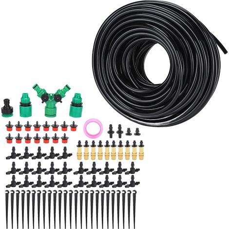 Kit d'Arrosage Automatique 25m avec Adaptateurs pour Serre, Terrasse et Pelouse (1/5)