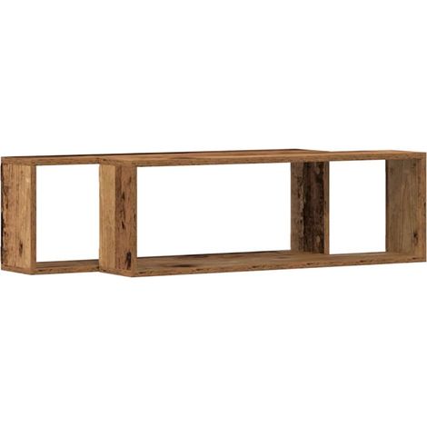 Maison Exclusive - Scaffali da parete 2 pcs Legno vecchio 80 x 15 x 26 cm