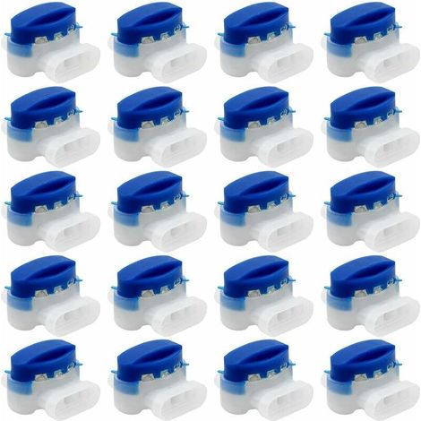 Lot de 20 connecteurs de câble étanches – pour fils 0,5 à 1,5 mm² – Dimensions 23x24x17 mm – Installation rapide sans dénudage (1/4)