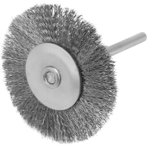 Brosse de polissage métallique en acier, lot de 10 têtes plates 3x38mm, brosses à décaper pour perceuse, nettoyage profond, outil de finition surface. (1/5)