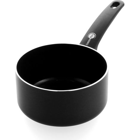 Casserole ouverte de 16 cm/1,5 litre en céramique antiadhésive saine, sans PFAS, sans induction, va au lave-vaisselle, va au four, noir (1/5)