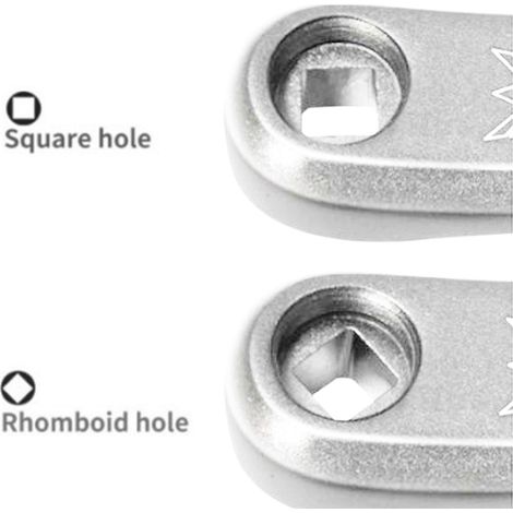 Manivelle de vélo gauche en aluminium 170mm, bras de pédalier de remplacement pour vélo (interface carrée argentée) (1/5)