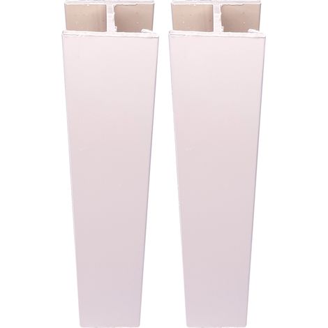 2x Jonction de plinthe droite en PVC Connecteur Socle Cuisine Raccord Profil, hauteur 120mm finition blanc