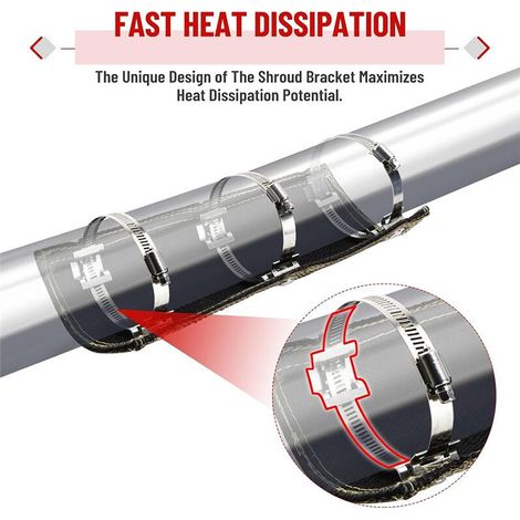 Convient aux écrans thermiques d'échappement en alliage de titane, mesurant 6 x 12 pouces, avec une température de résistance à la chaleur allant jusqu'à 1350 °F, protégeant les composants sensibles à (1/3)