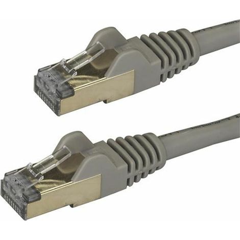 StarTech.com 1,0mCat6a Ethernet Kabel - geschirmt (STP) - Cat6a Netzwerkkabel - Cat6a Patchkabel - Cat 6a - Grau - Patch-Kabel - RJ-45 (M) bis RJ-45 (M) - 1,0m - STP - CAT 6a - geformt, ohne Haken - G