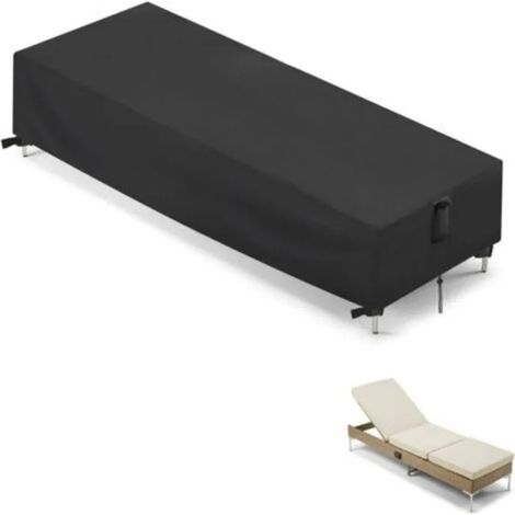 Housse pour Transat Jardin Housse de Chaise Longue de Jardin Housse de Protection Transat Bain de Soleil Extérieur Anti UV Housse