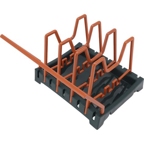 Support pour couvercle de casserole en PP durable, gain de place, base stable et antidérapante, large usage, organisateur de planche à découper type D (1/5)