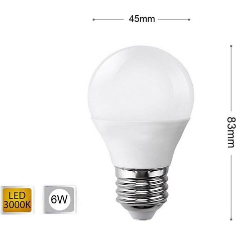 Lampadina Led 6 W Lampadine A Sfera Luce Calda E27 6w G45