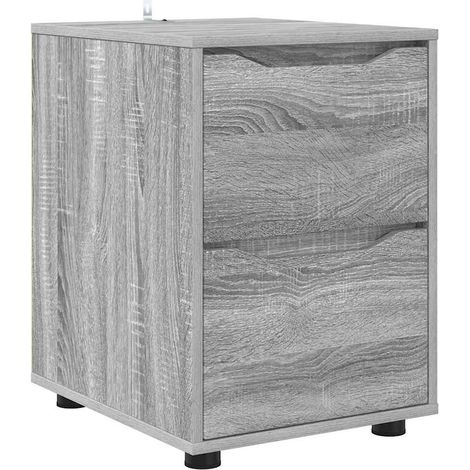 Armario de almacenamiento Gris Sonoma 40 x 48 x 57 cm vidaXL