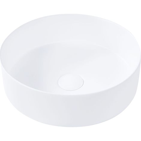 Lavabo rotondo in ceramica 36 cm bianco Calig