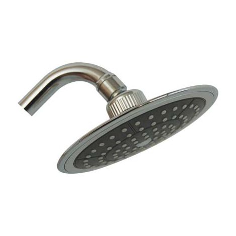 SOFFIONE DOCCIA + SNODO ROUND ABS CROMATO 1/2F MM 150
