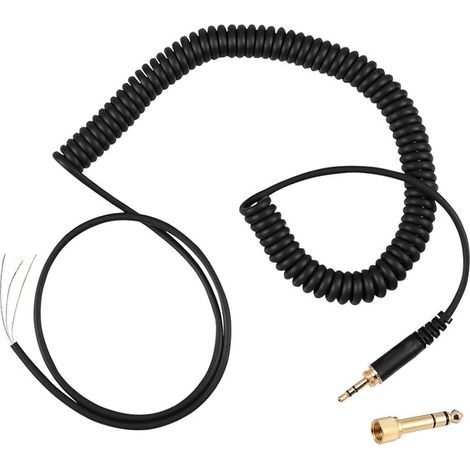 Câble Audio Spiralé Câble Audio pour Ecouteurs Prises de 3,5 mm et 6,5 mm Audio Câble à Ressort pour Casque DT 770 / 770Pro / 990 / 990Pro (1/5)