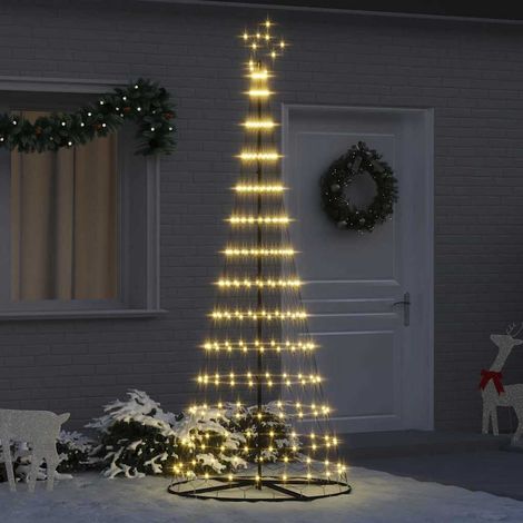 LED-Weihnachtsbaum mit 295 LEDs Warmes Weiß 250 cm Metall