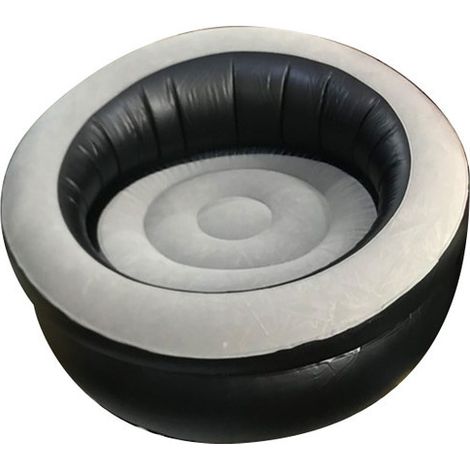 Canapé gonflable Zyyini, fauteuil-canapé gonflable doux et confortable pour salon, chambre, coin lecture, bureau, balcon, voyage (gris) (1/5)