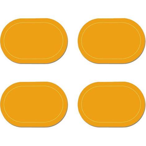 Juego de 4 manteles individuales, diseño ovalado reversible, piel sintética, resistentes al calor, para comedor. (1/5)