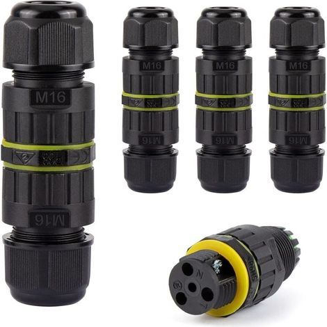 Raccord Électrique Étanches IP68, Lot de 4 Connecteur Électrique Étanches IP68, Domino Etanche Boîte de Jonction pour câble de Ø3-10 mm de diamètre pour jardin et câble souterrain (1/4)