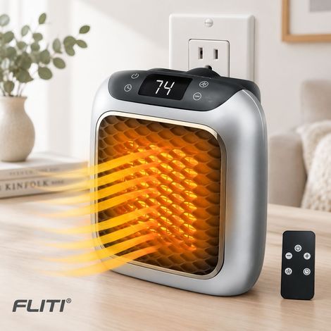 FLITI 800W Keramik-Heizlüfter mit Thermostat und 1-12h Timer für kleine Räume – Leise (1/5)