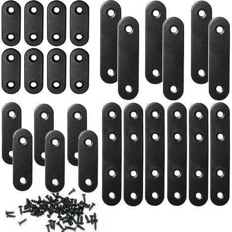 26 juegos de soportes de placa plana/soportes rectos de acero inoxidable (1/3)