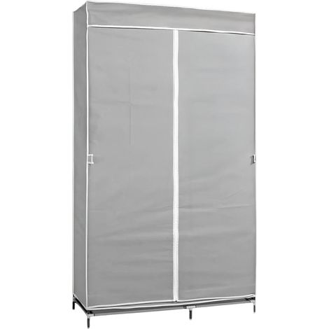 Armario Ropero de Tela Classic Gris 90x43x168cm 7house (1/5)