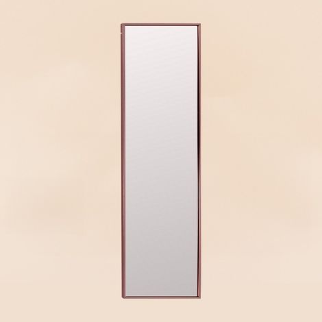 Miroir rectangulaire alu rose 120x30cm
