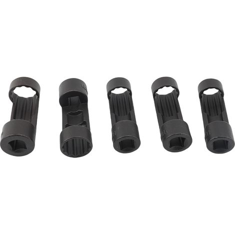 Set di 5 bussole a 12 punte da 1/2 pollice per dadi delle sospensioni, 18/19/21/22/24 mm – robuste e precise per la rimozione degli ammortizzatori (1/2)
