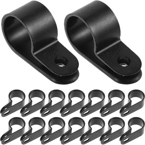 Ipetboom Clips de Pvc Noir Diseño Orificio para Tornillo 50 (1/5)