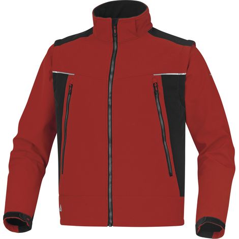 VESTE SOFTSHELL ROUGE DELTA PLUS 3 COUCHES LAMINÉES ORSA - ORSARN0   54/56 (XL)