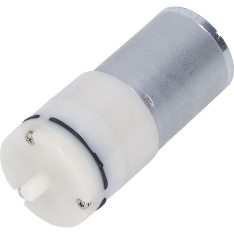 Pompe à air micro électrique pneumatique à membrane vide transmission mécanique 1 sortie 370 blanc 6V DC (1/5)