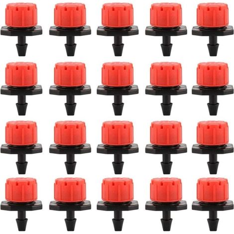 [NEVER USED] 100pcs Drippers, Irrigation Drippers, Garden Emitter Sprinkler Nozzles, 360° Adjustable Automatic Drip Irrigation for Plant Greenhouse Lawn DIY (1/4)